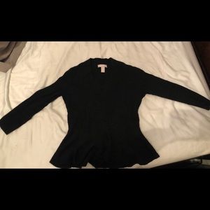 Black Petite Peplum Sweater from Banana Republic
